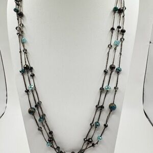 Artisan Multi-Strand Glass Beaded Necklace